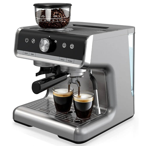 20 Bar Espresso Coffee Machine 1450W Semi Automatic Espresso Maker with Grinder for Latte Cappuccino Gift Coffee Lover